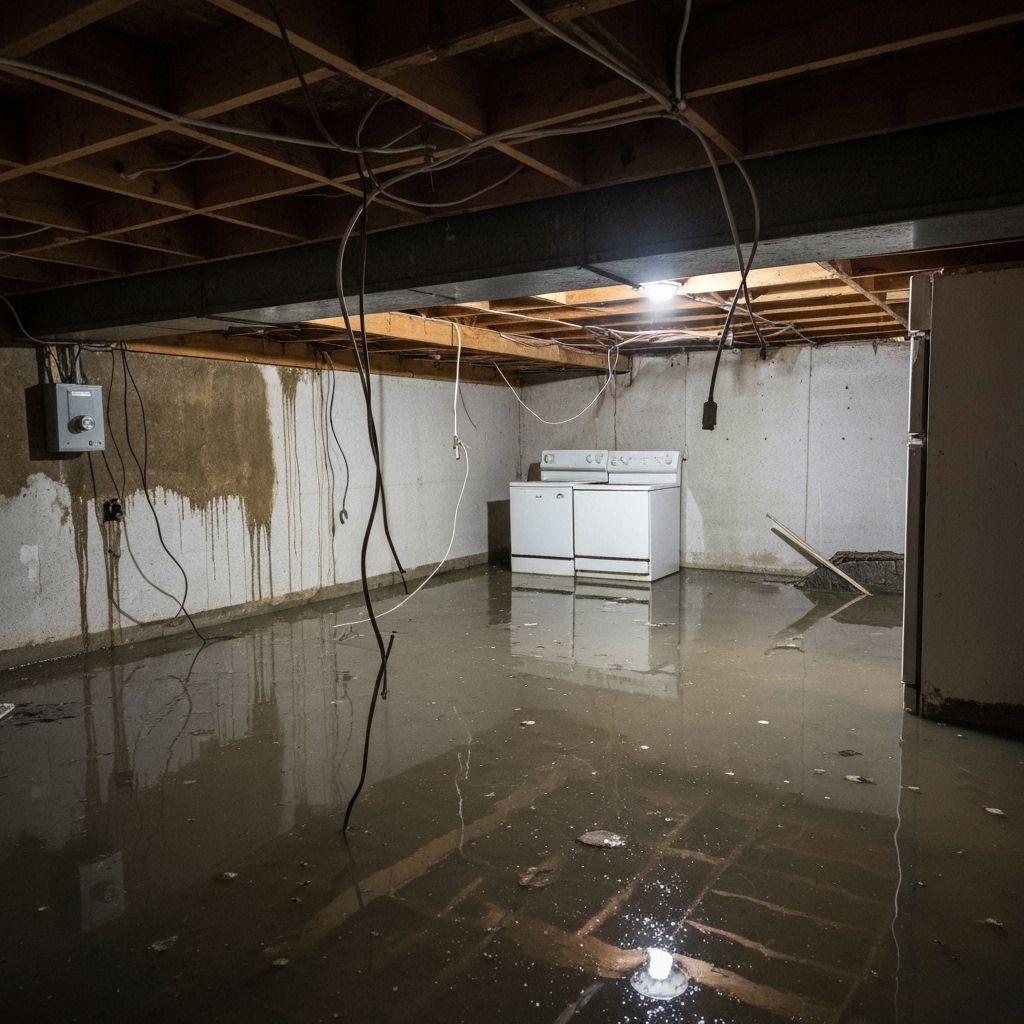 Severe water damage and flooding in basement requiring emergency cleanup in Aitkin, MN (46.533°N, 93.7102°W)
